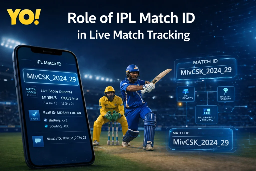Role of IPL Match ID in live match tracking with YO logo and real time cricket score technology